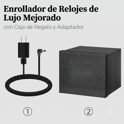Enrollador de Reloj Automático 3 Relojes con Motor Japonés y LED - caja negra con motor eficiente | XP Watch Co.