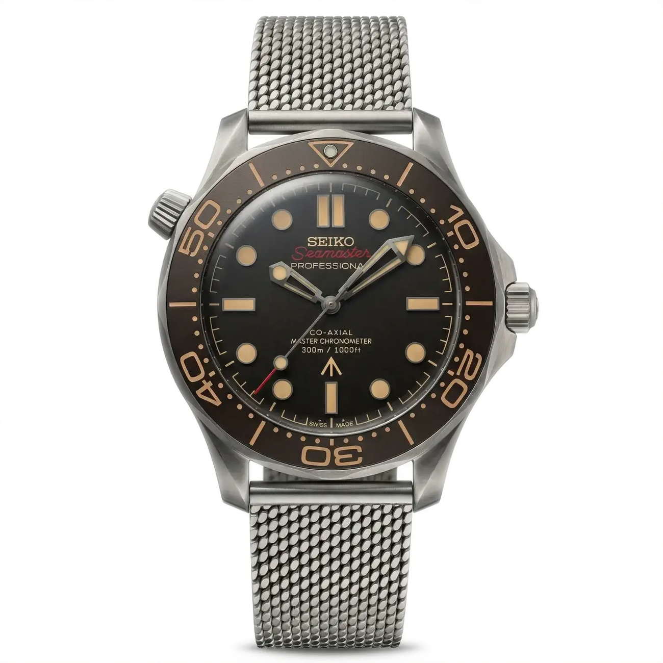 Mod Seamaster Diver - James Bond 007 - Reloj personalizado con cristal de zafiro y acero inoxidable 316L | XP Watch Co.