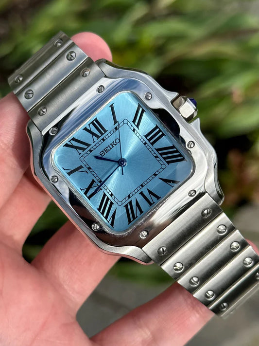 Santeiko Mod "Ice Blue" - Reloj personalizado con cristal de zafiro y acero inoxidable 316L | XP Watch Co.