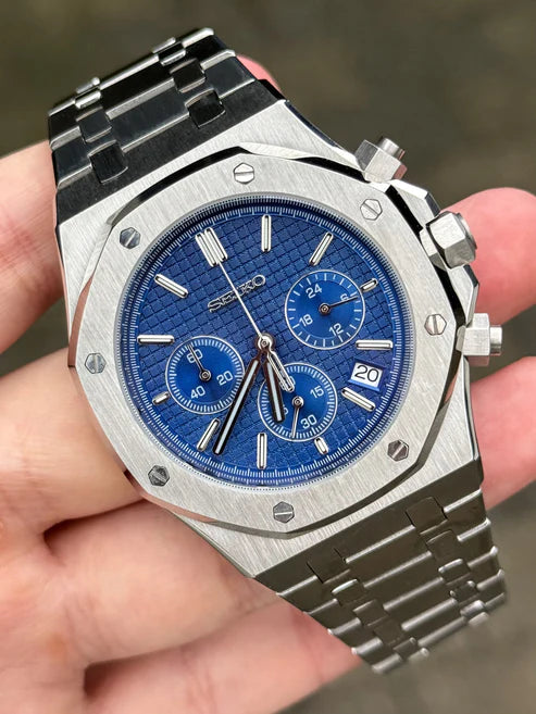 Reloj Automático XP Mod XP Mod ROAK Chronograph "Blue" con movimiento VK63 cronógrafo acero 316L cristal zafiro XP Watch Co.