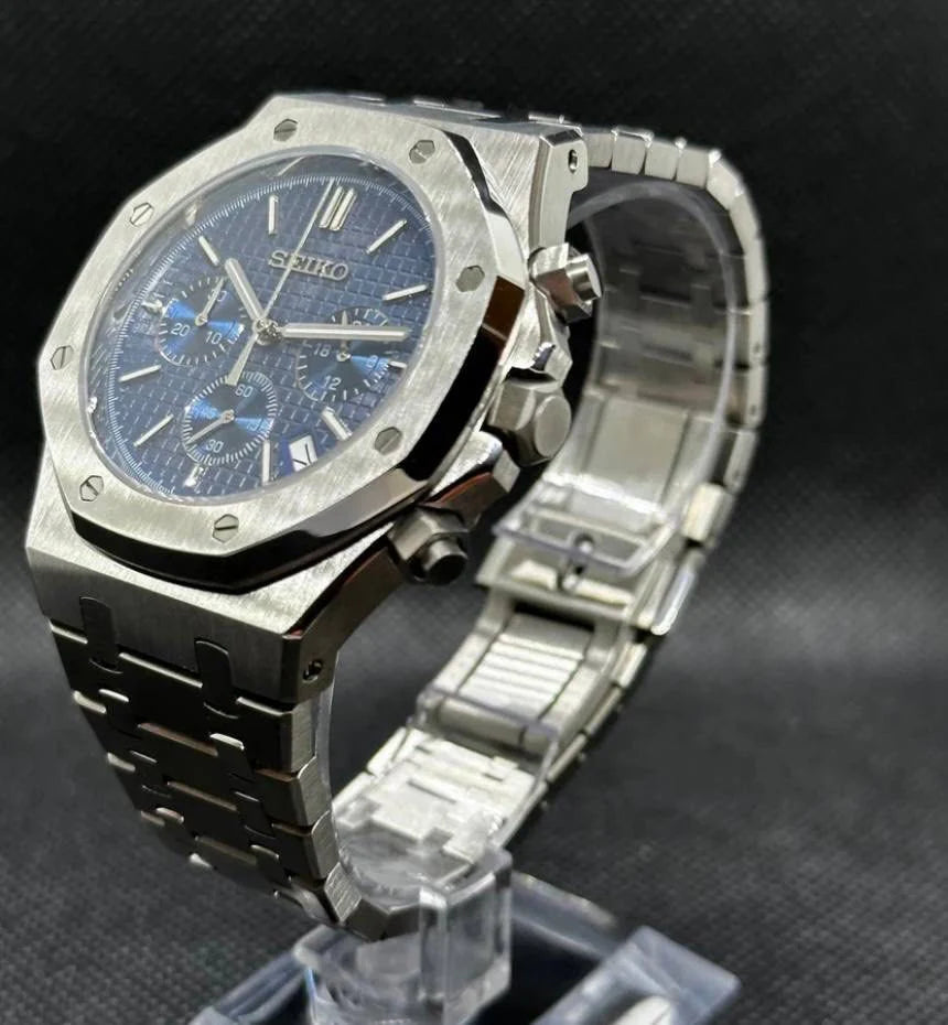 ROAK Chronograph "Blue" - Reloj personalizado con cronógrafo VK63 y acero inoxidable 316L | XP Watch Co.
