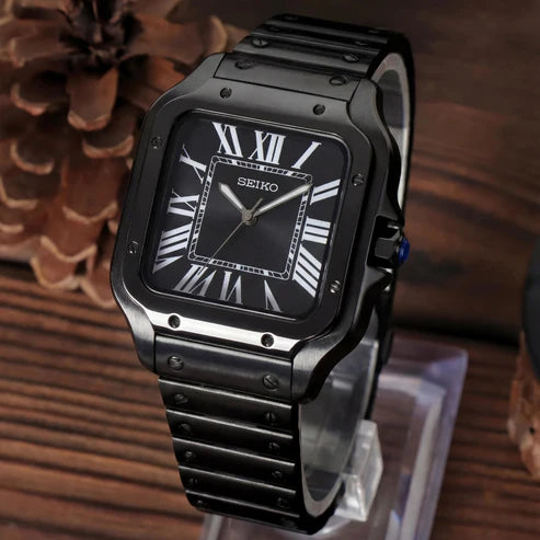 Santeiko Mod "Midnight Black" - Reloj personalizado con movimiento automático NH35 y cristal de zafiro | XP Watch Co.