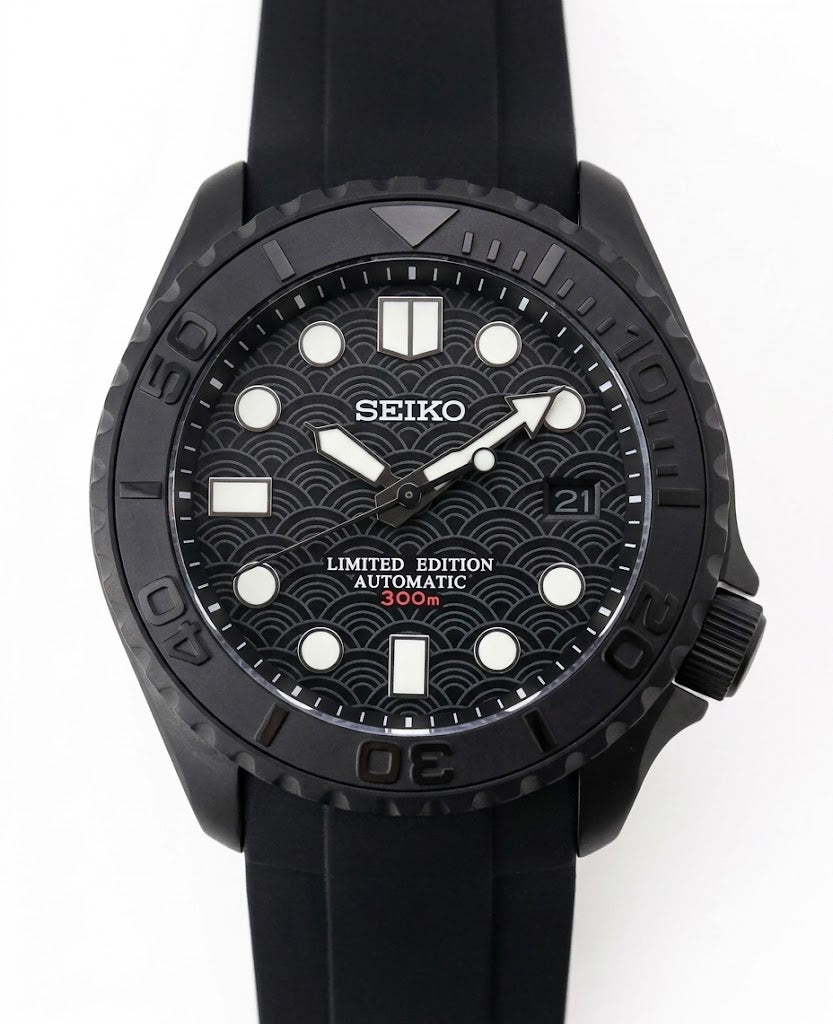 Seimod SKX007 Custom Seigaiha Dial, Night - Reloj automático personalizado con acero 316L y cristal de zafiro | XP Watch Co.