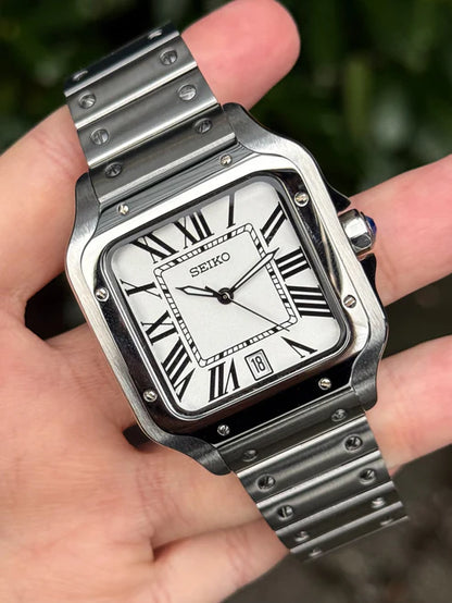 Santeiko Mod Classic White - Reloj personalizado con cristal de zafiro y acero inoxidable 316L | XP Watch Co.