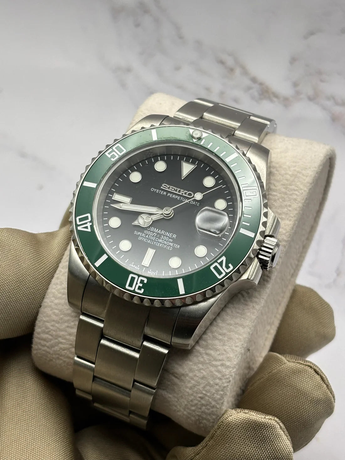 Sub-Diver "Kermit" - Reloj personalizado con cristal de zafiro y movimiento automático NH35 | XP Watch Co.