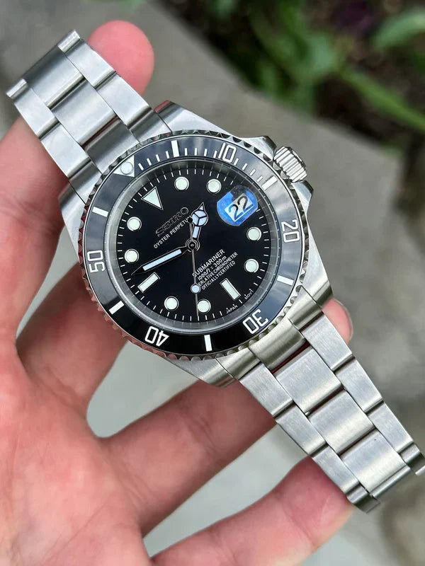 Sub-Diver "Black Watch" con movimiento NH35, acero 316L y cristal zafiro | XP Watch Co.