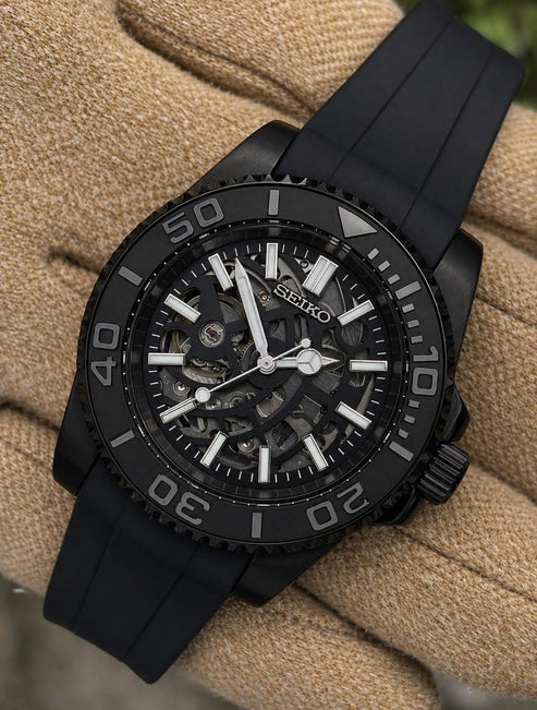 Yacht Master Skeleton "Black Panther" - Reloj personalizado con movimiento automático NH35 y cristal de zafiro | XP Watch Co.