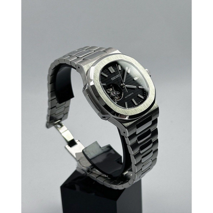 Nautic "Open Heart" Black - Reloj personalizado con movimiento automático NH35 y acero inoxidable 316L | XP Watch Co.