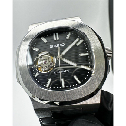 Nautic "Open Heart" Black - Reloj personalizado con movimiento automático NH35 y cristal de zafiro | XP Watch Co.