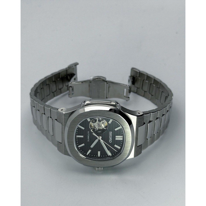 Nautic "Open Heart" Black - Reloj personalizado con movimiento automático NH35 y acero inoxidable 316L | XP Watch Co.