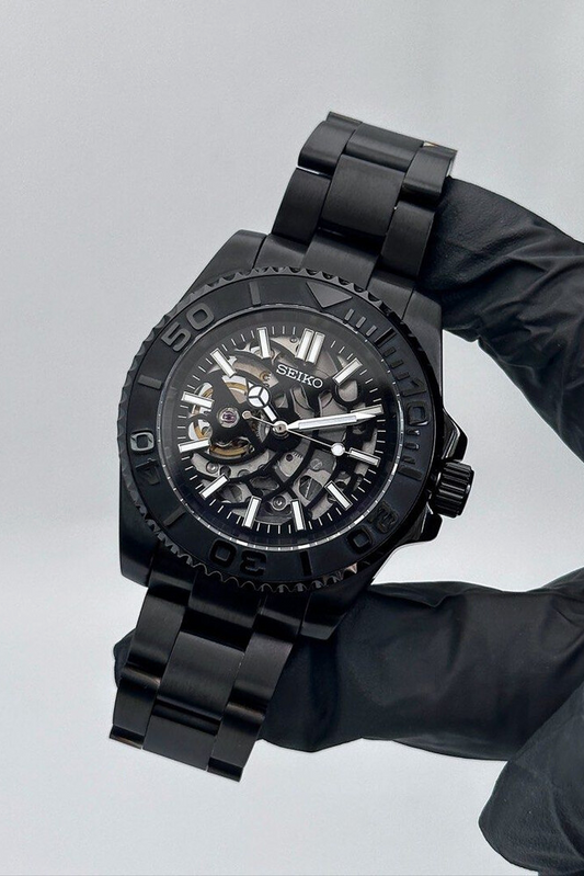 Yacht Master Skeleton "Black Panther" - Reloj mecánico personalizado con acero 316L y cristal de zafiro | XP Watch Co.