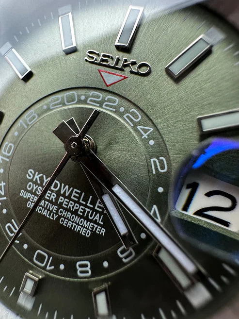 Sky-Dweller "Verde oliva" con movimiento NH35, cristal zafiro y acero 316L | XP Watch Co.