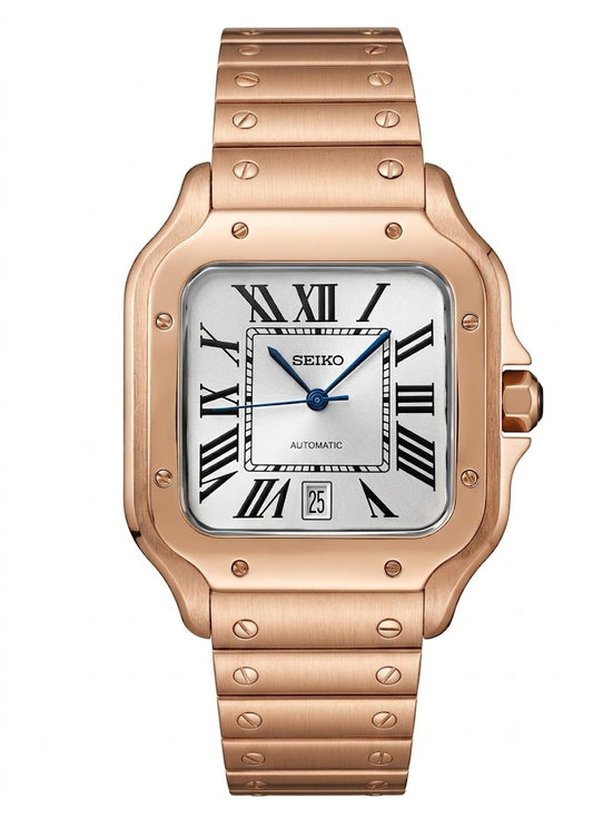 Santeiko Mod "Rose Gold" - Reloj personalizado con movimiento automático NH35 y cristal de zafiro | XP Watch Co.