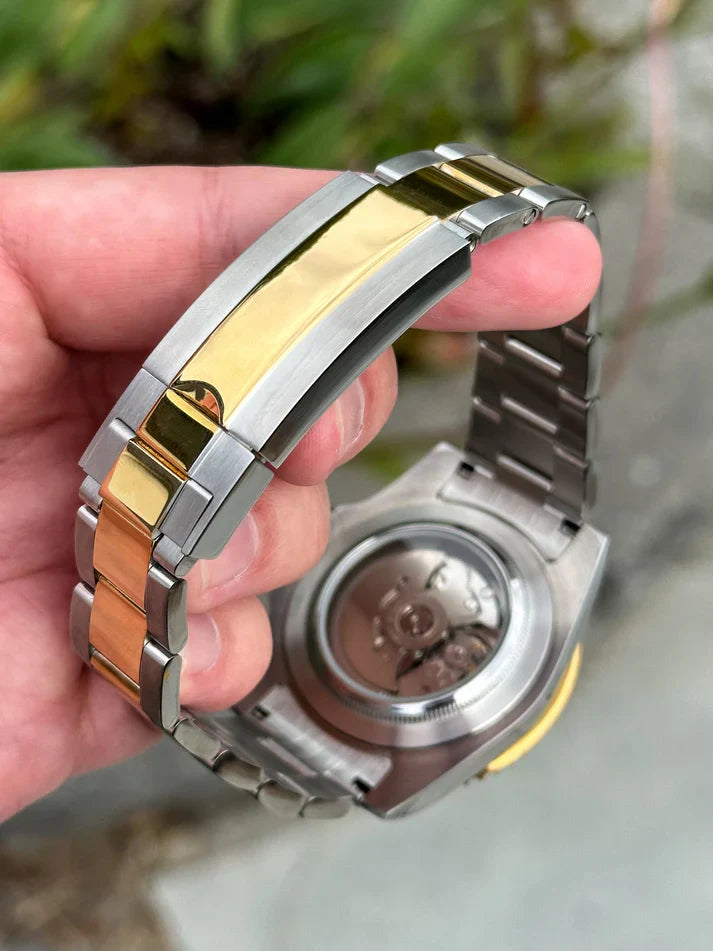 Sub-Diver "Two Tone Green" con movimiento NH35, acero 316L y cristal zafiro | XP Watch Co.