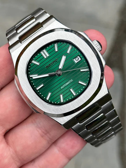 Nautic Mod "Emerald Green" - Reloj personalizado con movimiento automático NH35 y acero inoxidable 316L | XP Watch Co.