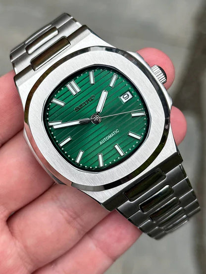 Nautic Mod "Emerald Green" - Reloj personalizado con movimiento automático NH35 y acero inoxidable 316L | XP Watch Co.