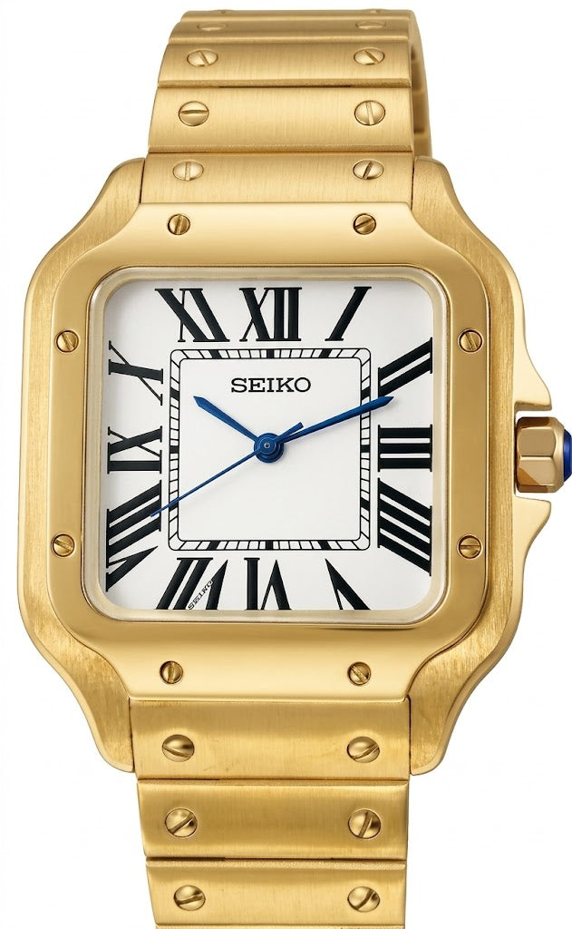 Santeiko Mod "Gold" - Reloj personalizado con cristal de zafiro y acero inoxidable 316L | XP Watch Co.