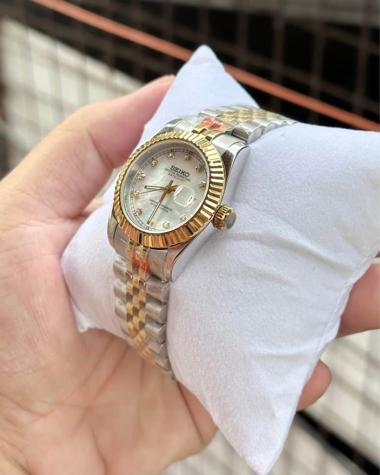 Ladyjust "Two-Tone Silver Diamond" - Reloj personalizado con cristal de zafiro y acero inoxidable 316L | XP Watch Co.