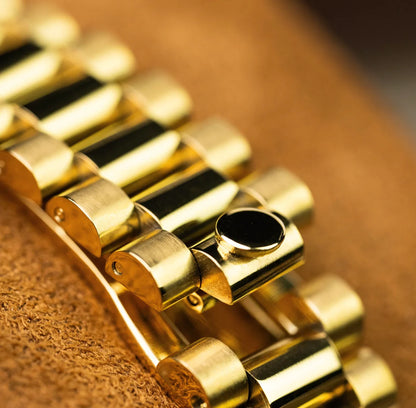 DD-President "Gold Roman" - Reloj personalizado con cristal de zafiro y acero inoxidable 316L | XP Watch Co.