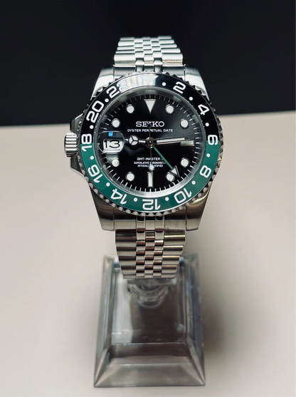 GMT Dual-Time"Sprite" - Reloj personalizado con cristal de zafiro y acero inoxidable 316L | XP Watch Co.