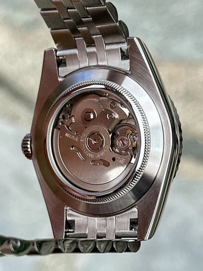 DJ-Fluted "Green" - Reloj personalizado con movimiento automático NH35 y acero inoxidable 316L | XP Watch Co.