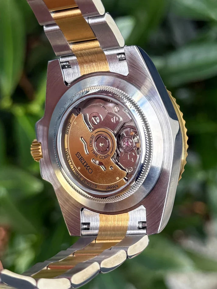 Sub-Diver "Two Tone Black" con movimiento NH35, acero 316L y cristal zafiro | XP Watch Co.
