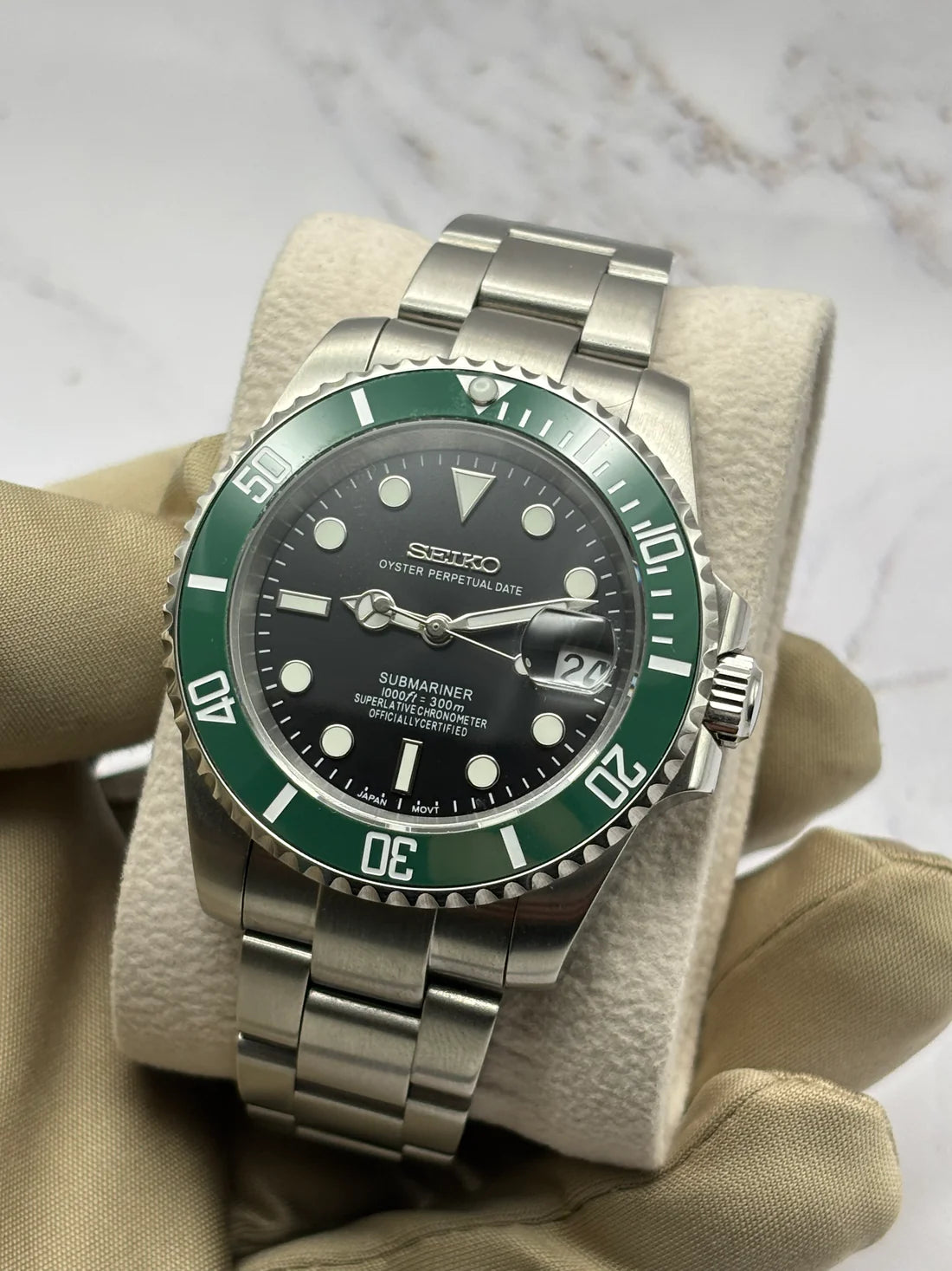 Sub-Diver "Kermit" - Reloj personalizado con movimiento automático NH35 y cristal de zafiro | XP Watch Co.