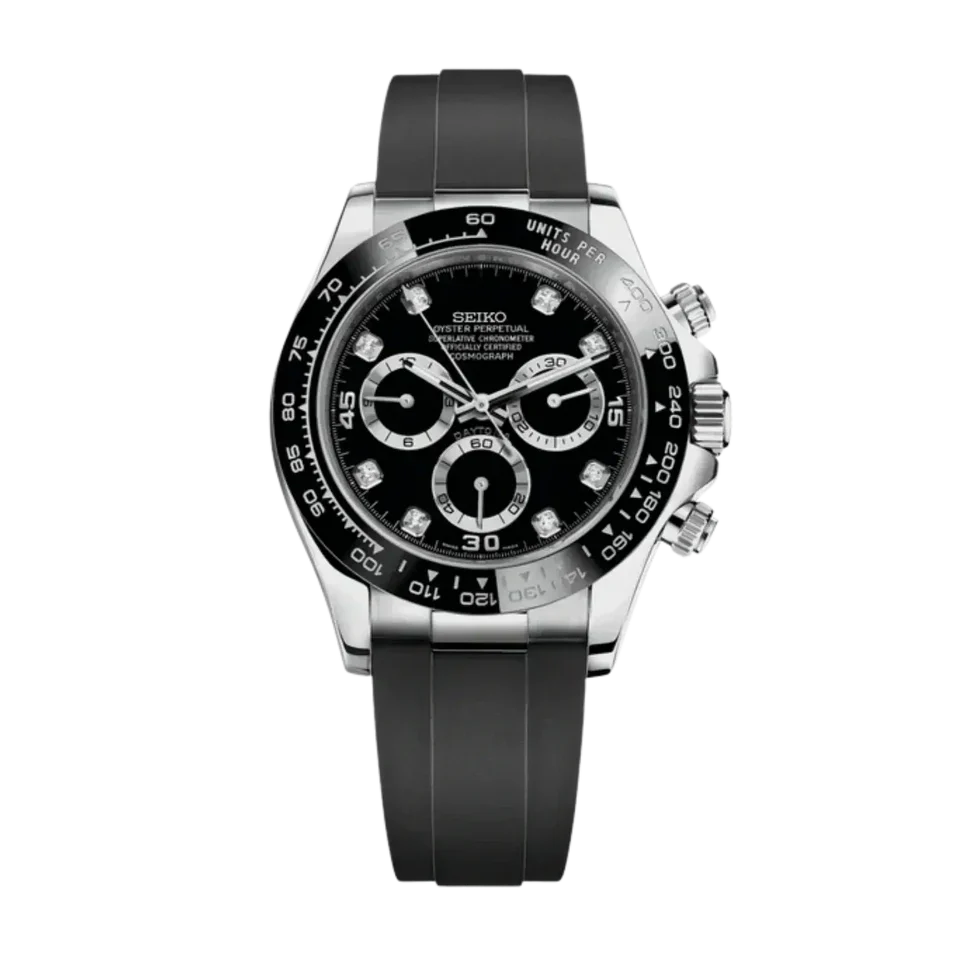 D-Racing "Panda Platinum" - Reloj personalizado con cronógrafo VK63 y cristal de zafiro | XP Watch Co.