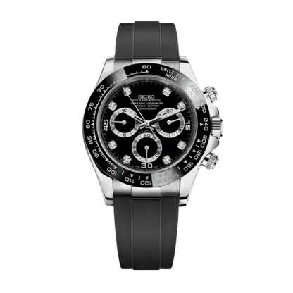 D-Racing "Panda Platinum" - Reloj personalizado con cronógrafo VK63 y cristal de zafiro | XP Watch Co.