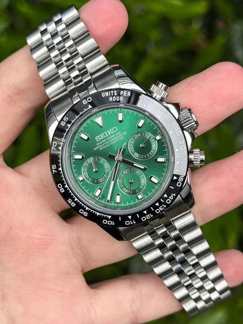 D-Racing "Emerald" - Reloj personalizado con cristal de zafiro y acero inoxidable 316L | XP Watch Co.