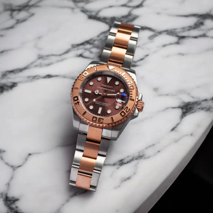Yacht Master "Rose" - Reloj personalizado con cristal de zafiro y acero inoxidable 316L | XP Watch Co.