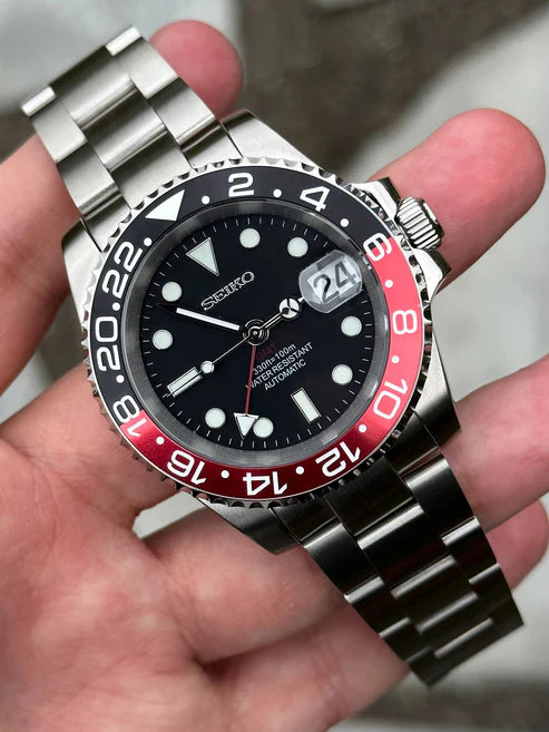 XP Mod XP Mod GMT Dual-Time Dual-Time "Coke" Dive Watch con movimiento NH35, acero 316L y cristal zafiro | XP Watch Co.