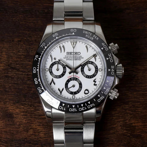 D-Racing "Panda Arábico" - Reloj personalizado con movimiento automático NH35 y cristal de zafiro | XP Watch Co.