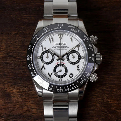 D-Racing "Panda Arábico" - Reloj personalizado con movimiento automático NH35 y cristal de zafiro | XP Watch Co.