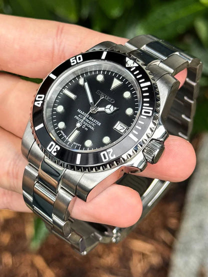 Sub-Diver "Black Watch" - Reloj personalizado con movimiento automático NH35 y cristal de zafiro | XP Watch Co.