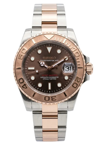 Yacht Master "Rose" - Reloj personalizado con cristal de zafiro y acero inoxidable 316L | XP Watch Co.
