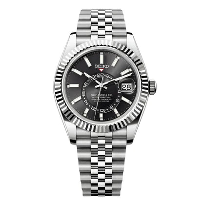 Sky-Dweller "Negro" - Reloj personalizado con cristal de zafiro y acero inoxidable 316L | XP Watch Co.