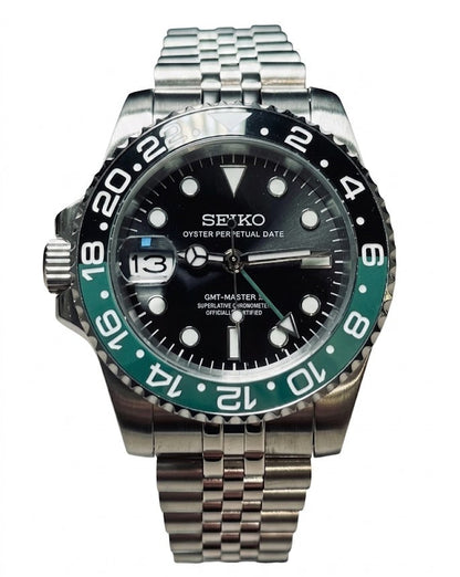 GMT Dual-Time"Sprite" - Reloj personalizado con cristal de zafiro y acero inoxidable 316L | XP Watch Co.