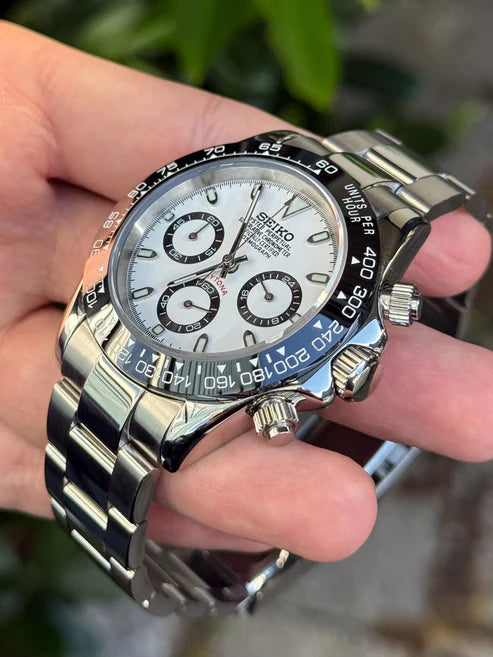 D-Racing "Panda" - Reloj personalizado con cristal de zafiro y acero inoxidable 316L | XP Watch Co.