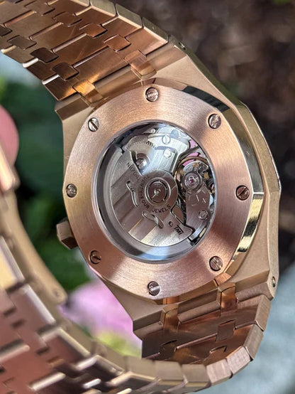 ROAK "Skeleton Rose Gold" - Reloj personalizado con movimiento automático NH35 y acero inoxidable 316L | XP Watch Co.