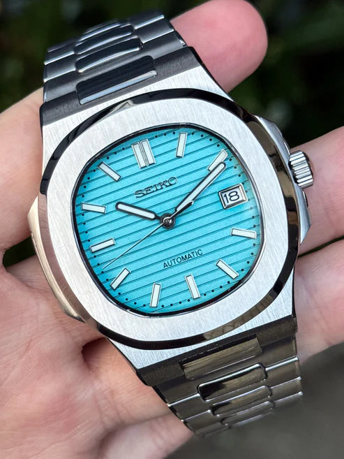 Nautic Mod "Tiffany Blue" - Reloj personalizado con movimiento automático NH35 y cristal de zafiro | XP Watch Co.