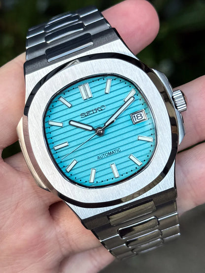 Nautic Mod "Tiffany Blue" - Reloj personalizado con movimiento automático NH35 y cristal de zafiro | XP Watch Co.