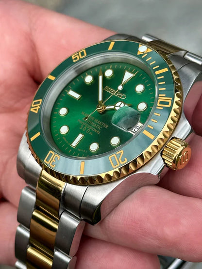 Sub-Diver "Two Tone Green" NH35 movimiento automático cristal zafiro acero 316L XP Watch Co.