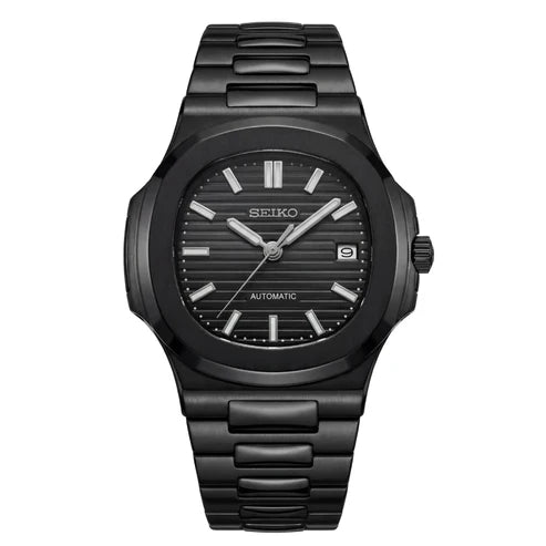 Nautic Mod "Midnight Black Stealth" - Reloj personalizado con movimiento automático NH35 y acero inoxidable 316L | XP Watch Co.