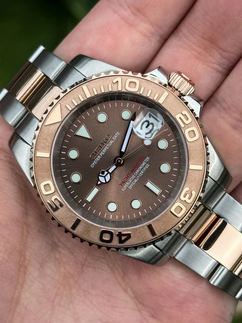 Yacht Master "Rose" - Reloj personalizado con cristal de zafiro y acero inoxidable 316L / 904L | XP Watch Co.