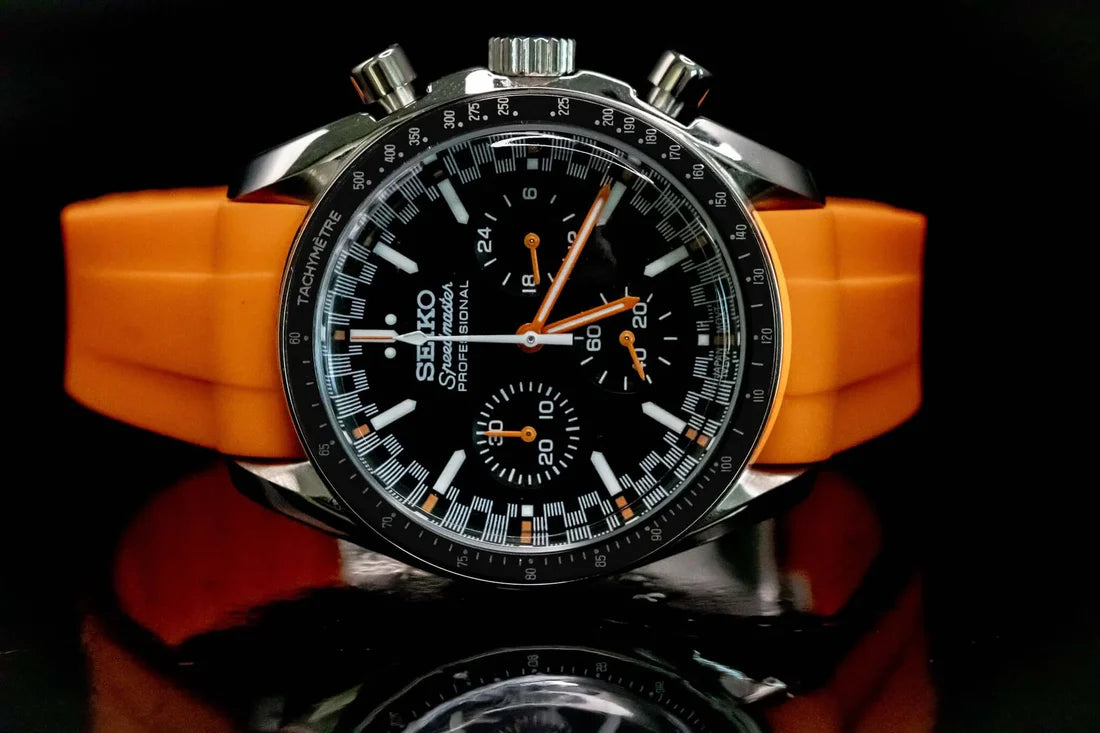Speedy Chrono "Orange" - Reloj personalizado con cronógrafo VK63 y cristal de zafiro | XP Watch Co.