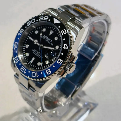 GMT Dual-Time "Batman" - Reloj personalizado con movimiento automático NH35 y cristal de zafiro | XP Watch Co.
