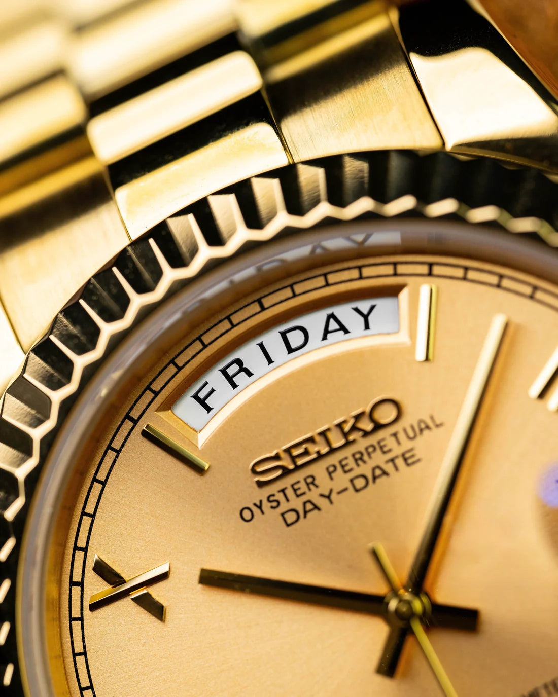 DD-President "Gold Roman" - Reloj personalizado con cristal de zafiro y acero inoxidable 316L | XP Watch Co.