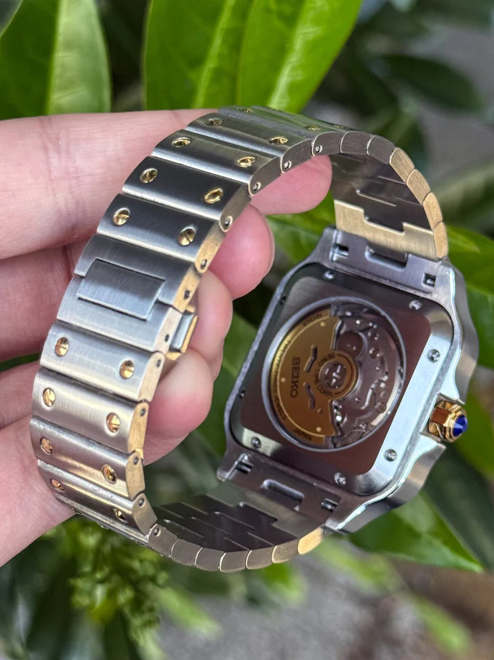 Santeiko Mod "Two Tone" White - Reloj personalizado con movimiento automático NH35 y acero inoxidable 316L | XP Watch Co.