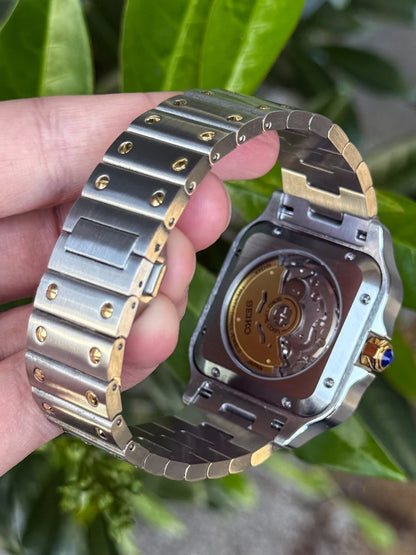 Santeiko Mod "Two Tone" White - Reloj personalizado con movimiento automático NH35 y acero inoxidable 316L | XP Watch Co.